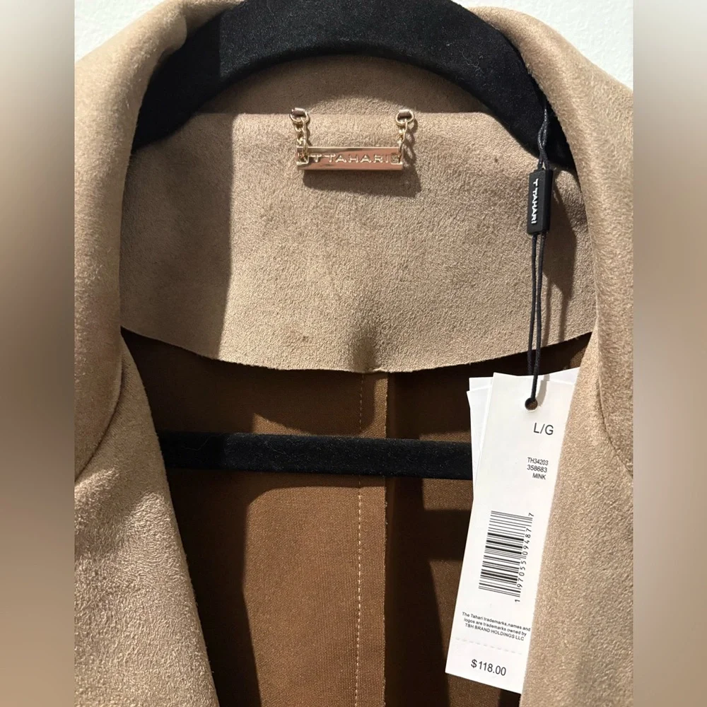 Tahari Women's Camel Trench Coat - Picture 3 of 4